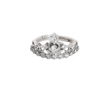 Load image into Gallery viewer, Silver Crown Ring with Cubic Zirconia | Women's Ring