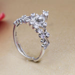 将图像加载到图库查看器中, 镶嵌立方氧化锆的银质皇冠戒指 | 女士戒指