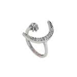 Load image into Gallery viewer, 925 Silver Moon & Star Ring for Women | Dainty Jewelry