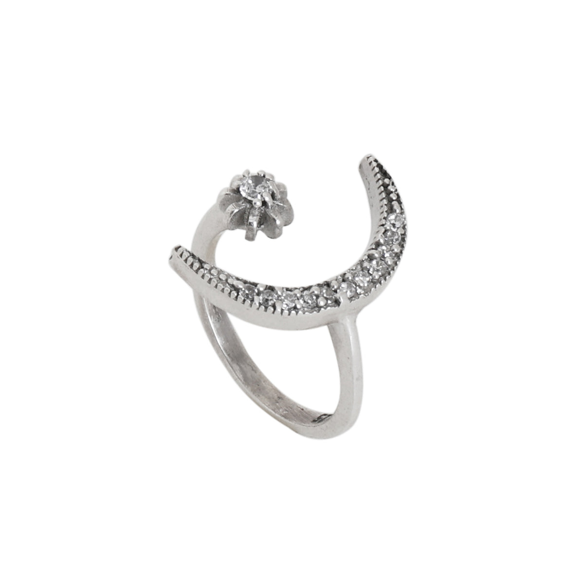 925 silver moon & star ring for women | dainty jewelry