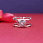 Load image into Gallery viewer, Anillo de plata 925 con circonita cúbica para mujer | Anillo ajustable | Acabado pulido