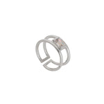 Load image into Gallery viewer, Anillo de plata 925 con circonita cúbica para mujer | Anillo ajustable | Acabado pulido