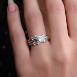 Load image into Gallery viewer, Anillo ajustable de plata con circonitas cúbicas | Anillo para mujer