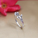 Load image into Gallery viewer, Silver Diamond Ring for Women | Flower Design | Gift Jewelry