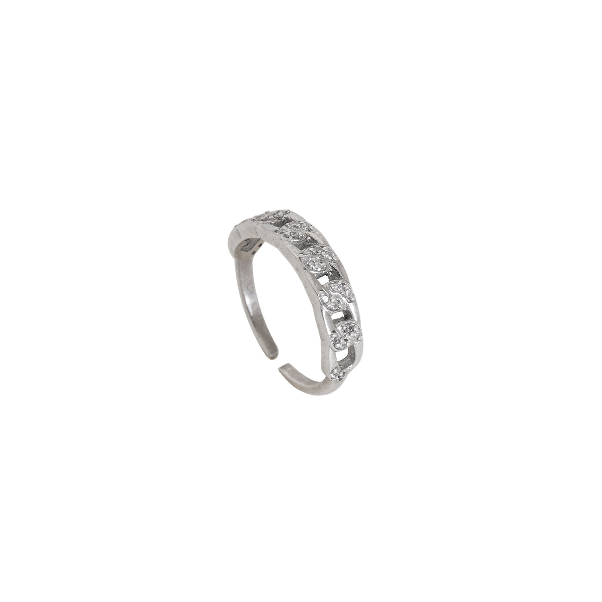 925 silver cubic zirconia toe ring for women | adjustable jewelry