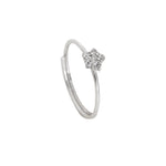 Load image into Gallery viewer, 925 Silver Flower Nose Ring with Cubic Zirconia | Piercing Jewelry