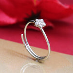 Load image into Gallery viewer, 925 Silver Flower Nose Ring with Cubic Zirconia | Piercing Jewelry
