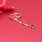 Load image into Gallery viewer, 925 Silver Blue Gemstone Dangle Ring for Women | Gift Idea