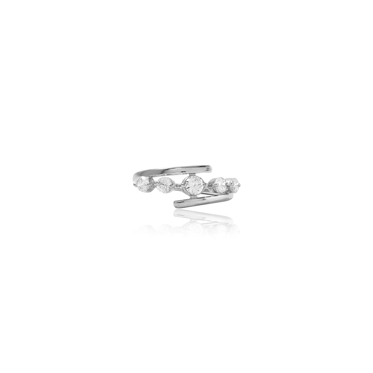 Silver cubic zirconia ring for women | elegant jewelry