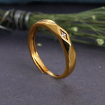 将图像加载到图库查看器中, Gold Tone Adjustable Geometric Diamond Accent Ring for Daily Wear