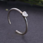 Load image into Gallery viewer, Sterling Silver Open Heart Adjustable Ring for Women | Minimalist Jewelry
