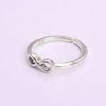 Load image into Gallery viewer, 925 Sterling Silver Infinity Adjustable Ring for Women | Minimalist Band