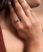 Load image into Gallery viewer, Sterling Silver Triple Stripe Wave Ring | Daily Wear Band