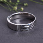 Load image into Gallery viewer, 925 Sterling Silver Hammered Band Ring | Modern Geometric Design