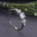 Load image into Gallery viewer, Sterling Silver Solitaire & Marquise Accent Ring for Women
