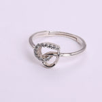 Load image into Gallery viewer, 925 Sterling Silver Adjustable Ring with Clear CZ Accent Stones