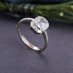 Load image into Gallery viewer, 925 Sterling Silver Emerald Cut Solitaire Ring for Women