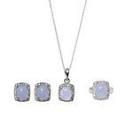 将图像加载到图库查看器中, 925 Silver Blue Gemstone Jewelry Set for Women | Gift