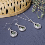 Load image into Gallery viewer, 925 Silver Peridot Teardrop Jewelry Set | Women's Gift