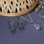将图像加载到图库查看器中, 925 Silver Amethyst Jewelry Set for Women | Gift