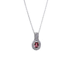 Load image into Gallery viewer, Silver Ruby Jewelry Set | Earrings, Necklace, Ring | Gift