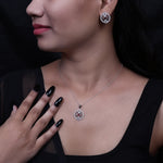 Load image into Gallery viewer, 925 Silver Cubic Zirconia Cufflinks & Pendant Set | Gift for Him