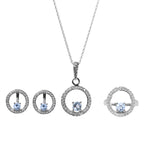 将图像加载到图库查看器中, 925 Silver Blue Gemstone Jewelry Set for Women | Gift Idea
