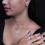 将图像加载到图库查看器中, 925 Silver Blue Gemstone Jewelry Set for Women | Gift Idea