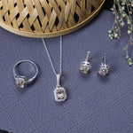 Load image into Gallery viewer, Silver Citrine Jewelry Set | Earrings, Necklace & Ring for Women