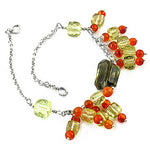 Load image into Gallery viewer, Citrine &amp; Carnelian Bead Bracelet | Sterling Silver | Women's Jewelry
