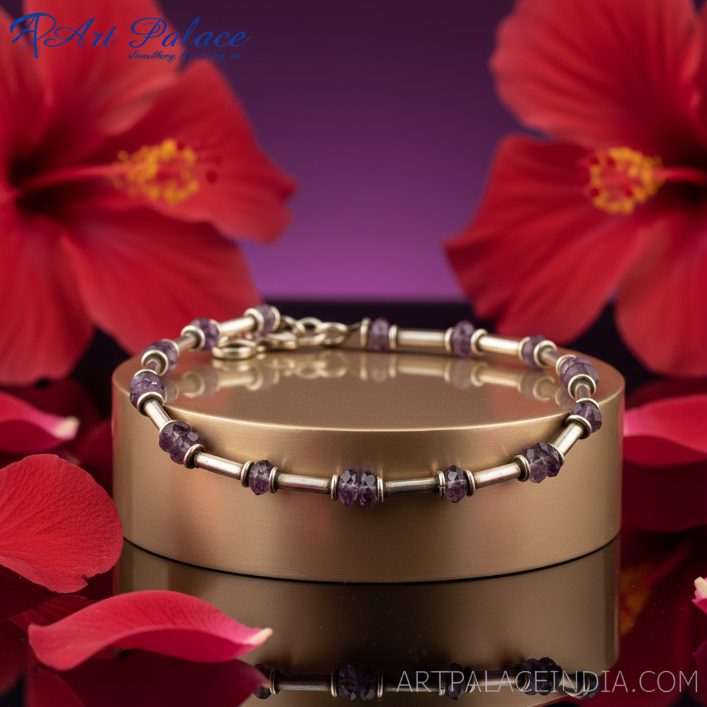 Pulsera de amatista | Plata de ley | Joyería para mujer