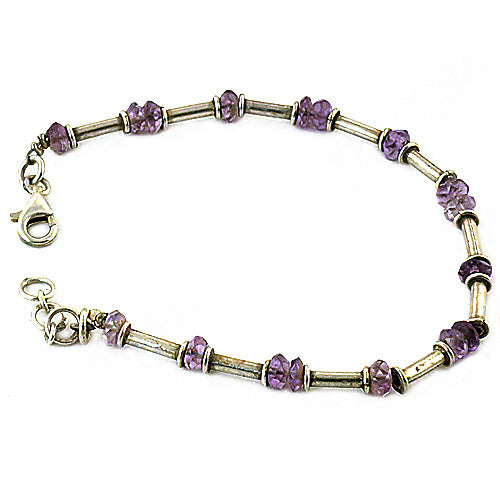 Amethyst Gemstone Bracelet | Sterling Silver | Women's Jewelry