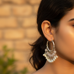 Load image into Gallery viewer, 925 Silver Hoop Earrings with Pearl &amp; Gemstone Dangles for Women
