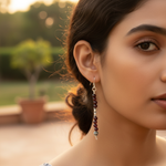 Load image into Gallery viewer, 925 Silver Garnet Beaded Dangle Earrings | Women&#39;s Jewelry Gift
