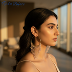 Load image into Gallery viewer, Gold Hoop Earrings with Pink Gemstone Drops | Women&#39;s Jewelry
