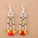 Load image into Gallery viewer, 925 Silver Gemstone Dangle Earrings for Women | Daily Wear
