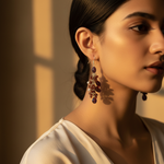 Load image into Gallery viewer, Garnet Cluster Dangle Earrings | 925 Silver | For Women

