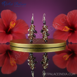 Load image into Gallery viewer, Garnet Cluster Dangle Earrings | 925 Silver | For Women
