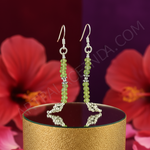 Load image into Gallery viewer, 925 Silver Peridot Drop Earrings for Women | Green Gemstone Jewelry
