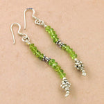 将图像加载到图库查看器中， 925 Silver Peridot Drop Earrings for Women | Green Gemstone Jewelry
