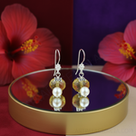 Load image into Gallery viewer, 925 Silver Citrine &amp; Pearl Drop Earrings for Women | Gift

