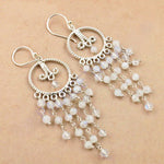 Load image into Gallery viewer, 925 Silver Moonstone Chandelier Earrings | Women's Dangle Jewelry
