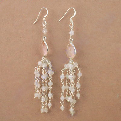 925 Silver Moonstone Chandelier Earrings for Women | Gift
