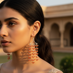 Load image into Gallery viewer, 925 Silver Carnelian Beaded Earrings for Women | Dangle Earrings
