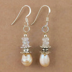 Load image into Gallery viewer, 925 Silver Pearl &amp; Moonstone Drop Earrings for Women | Gift
