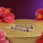 Load image into Gallery viewer, 925 Silver Amethyst Drop Earrings for Women | Gemstone Jewelry
