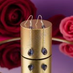 Load image into Gallery viewer, 925 Silver Iolite Drop Earrings for Women | Daily Wear Gift
