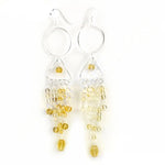 Load image into Gallery viewer, Silver Citrine Drop Earrings for Women | Gemstone Jewelry
