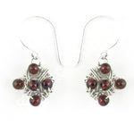 将图像加载到图库查看器中， Silver Wire Wrap Garnet Earrings | For Women | Daily Wear

