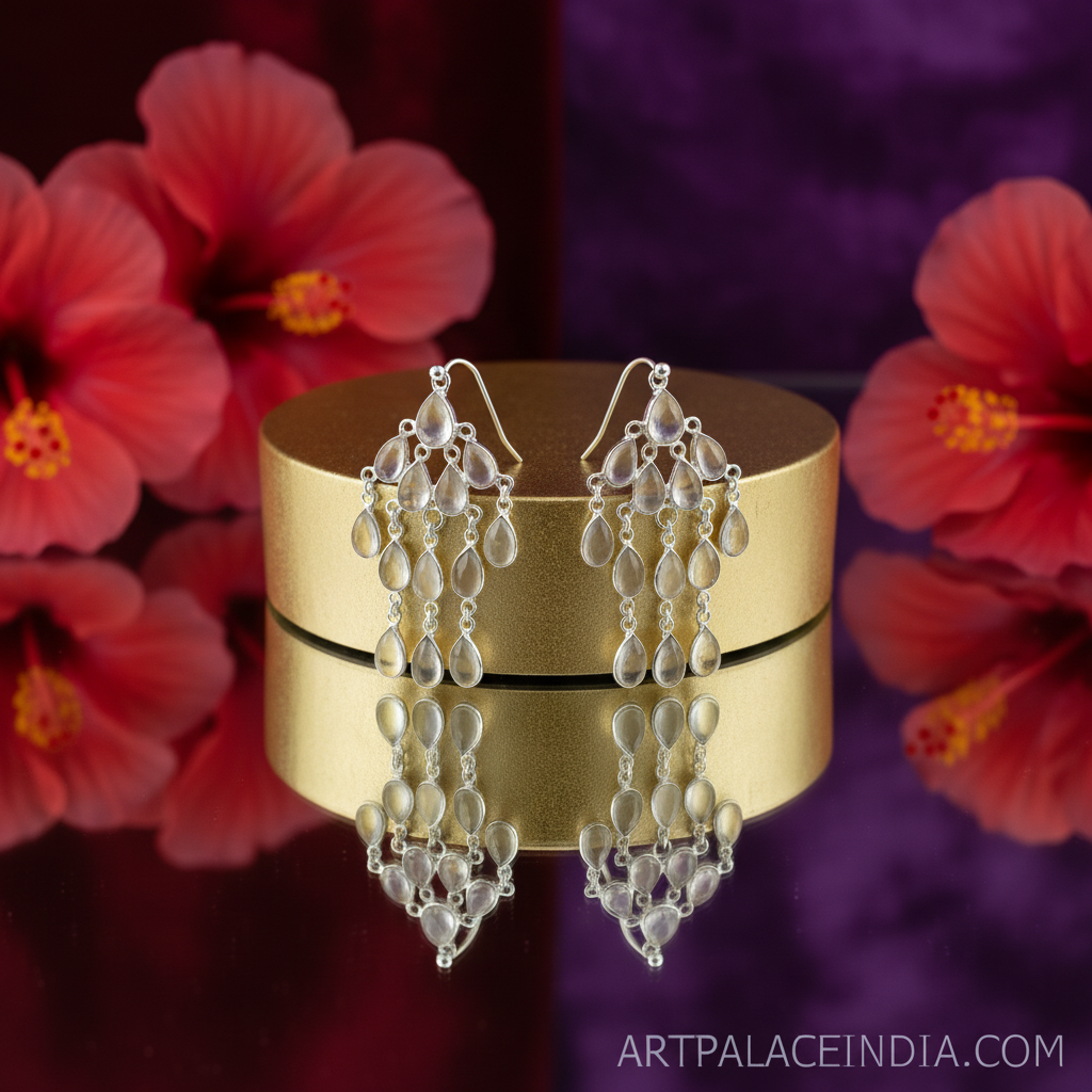 925 Silver Chandelier Drop Earrings | Statement Jewelry for Women